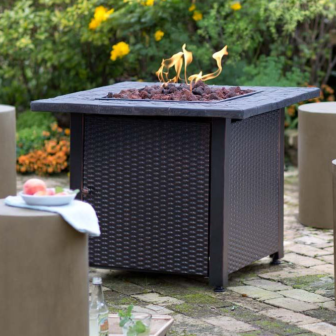 Garten Living Tisch Luedtke mit Feuerstelle & Bewertungen | Wayfair.de
